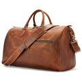 Men's vintage leather crossbody bag in brown with polyester cotton lining