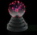 Colourful magic ball light with 7.62 cm glass sphere on ABS base, USB cable included