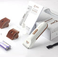 White pet hair clipper with ceramic blade for dogs and cats grooming
