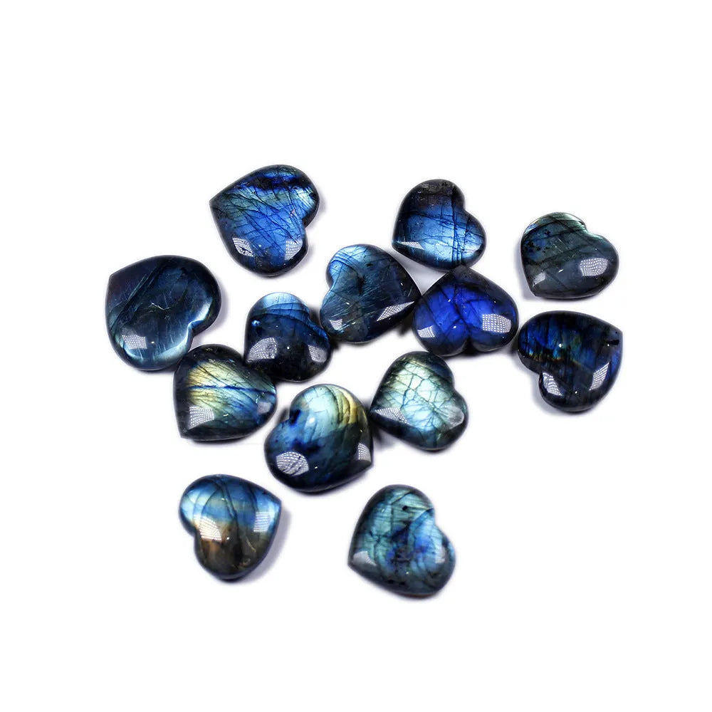 Natural pulled feldspar geometric pendant with a handle, in blue moonlight colour.
