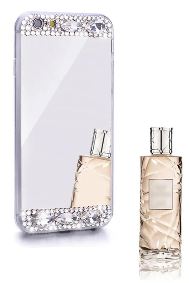 Rhinestone mobile phone case for Huawei smartphones in gold colour