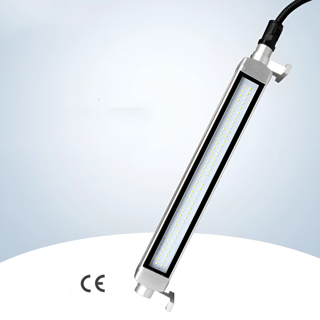Industrial LED three-proof work light with aluminium housing and tempered glass cover for CNC lathes
