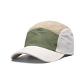 Men's simple curved brim baseball cap in quick-drying cotton polyester fabric, shown in khaki colour.
