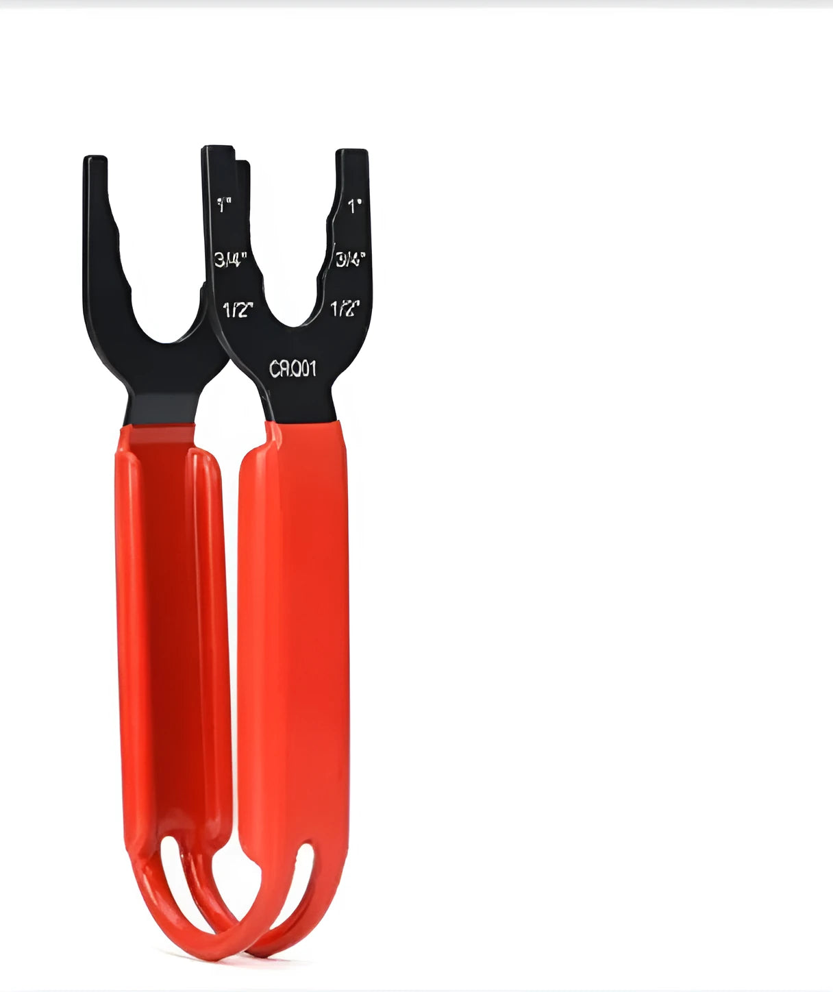 Orange steel pipe wrench showing 12-inch handle and adjustable jaw.