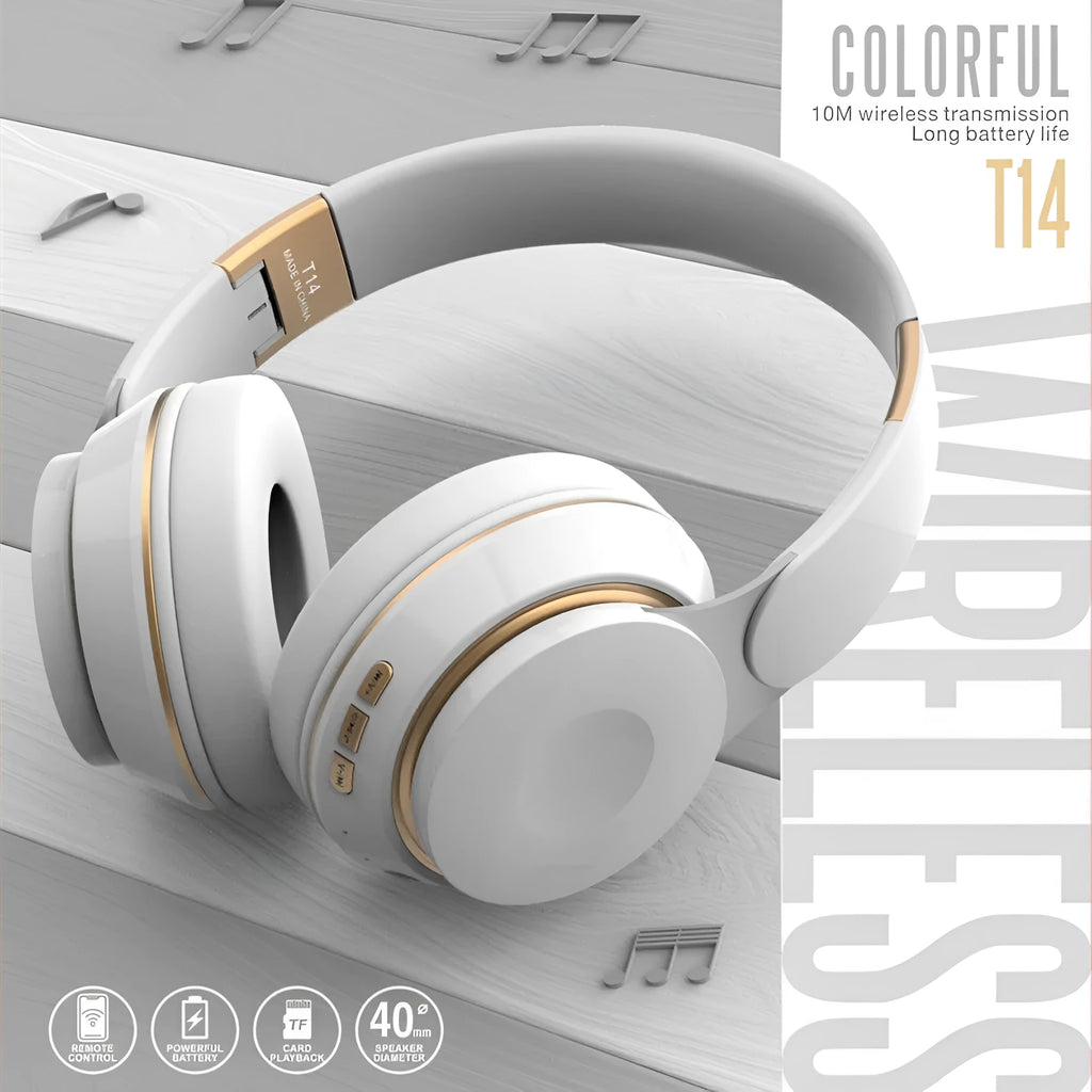 Foldable Bluetooth wireless headset in multiple colours for running and mobile phone use