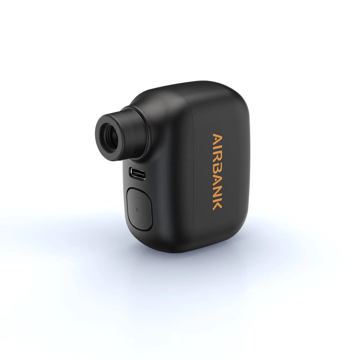 AS100 black plastic electric inflator pump for bicycles with USB charging cable and waterproof bag