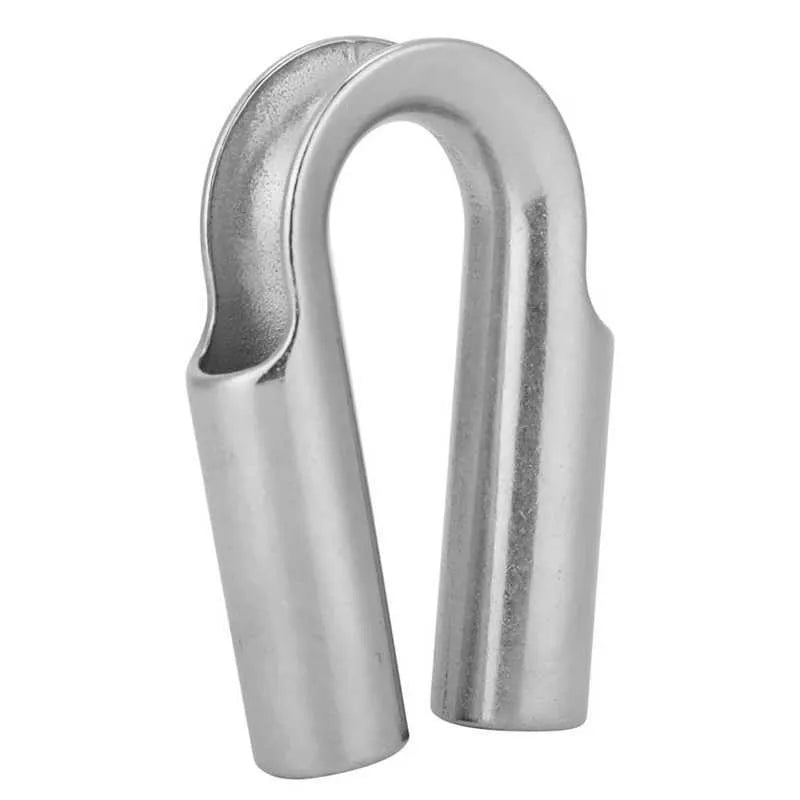 Stainless steel chicken heart ring sleeve for mounting on tubular pipes in various sizes.