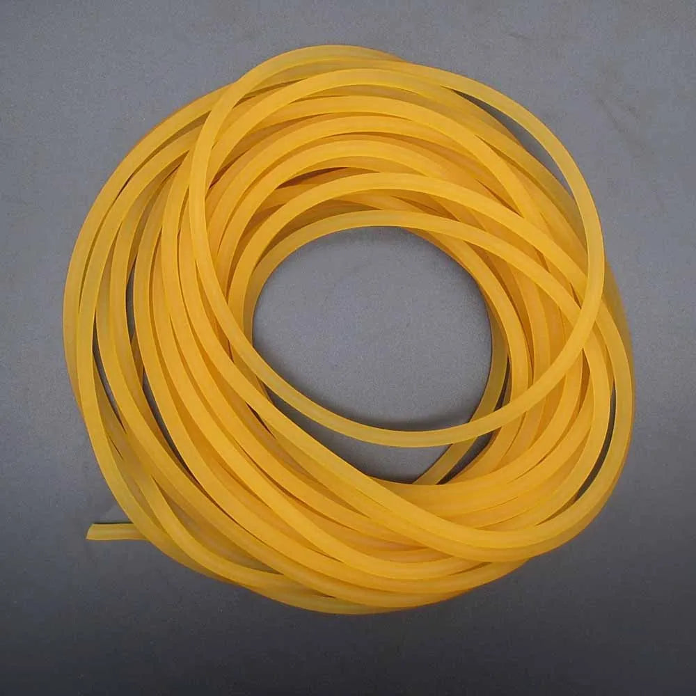 Solid fluorescent latex rubber band, round elastic cord in 2-8mm diameters, 10m length, for slingshot and craft use