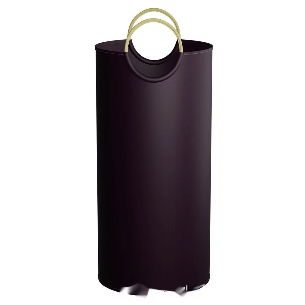 Portable round plastic rubbish bin with 38cm diameter and 72cm height dimensions