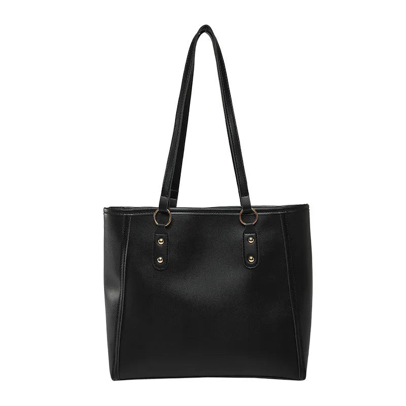 Korean style shoulder underarm bag in horizontal square shape with sandwich pocket design
