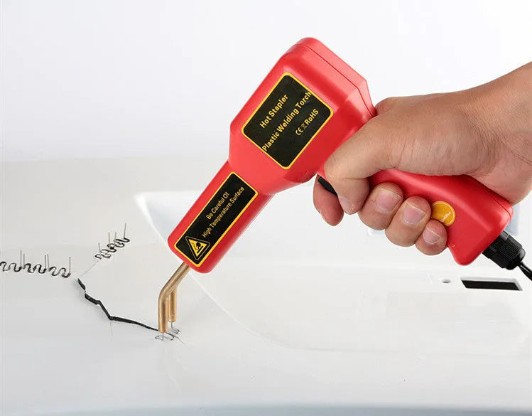 CR-307 plastic welding gun for automotive bumper repair with LED light and power cord.