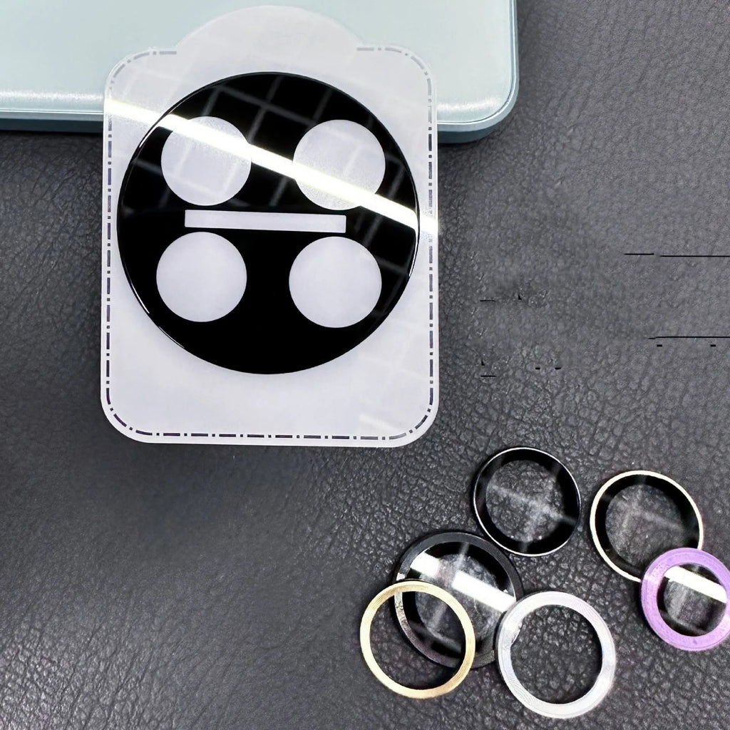 OnePlus compatible tempered glass lens protector with silk screen black ring and AR enhanced technology