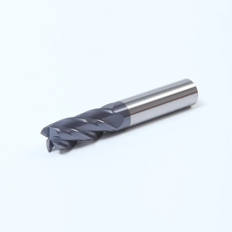 Carbide milling cutter with straight shank and spiral cutting edge for metalworking applications