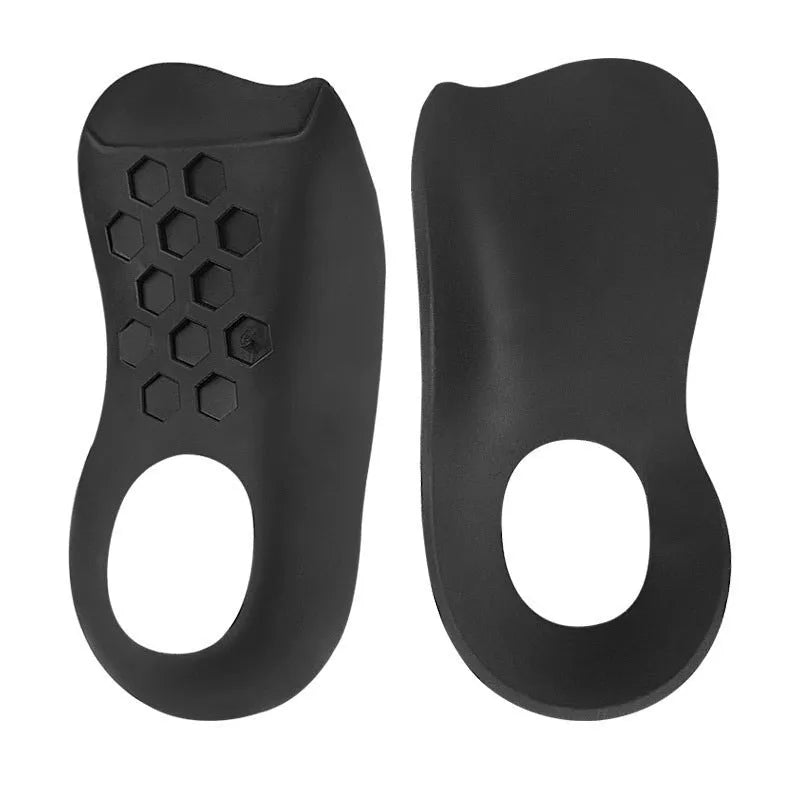 Varus correction arch support insoles in white, black, and skin colour for feet sizes 35-45