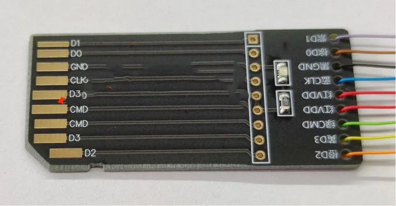 EMMC read and write diagnostic tool for car audio host maintenance.