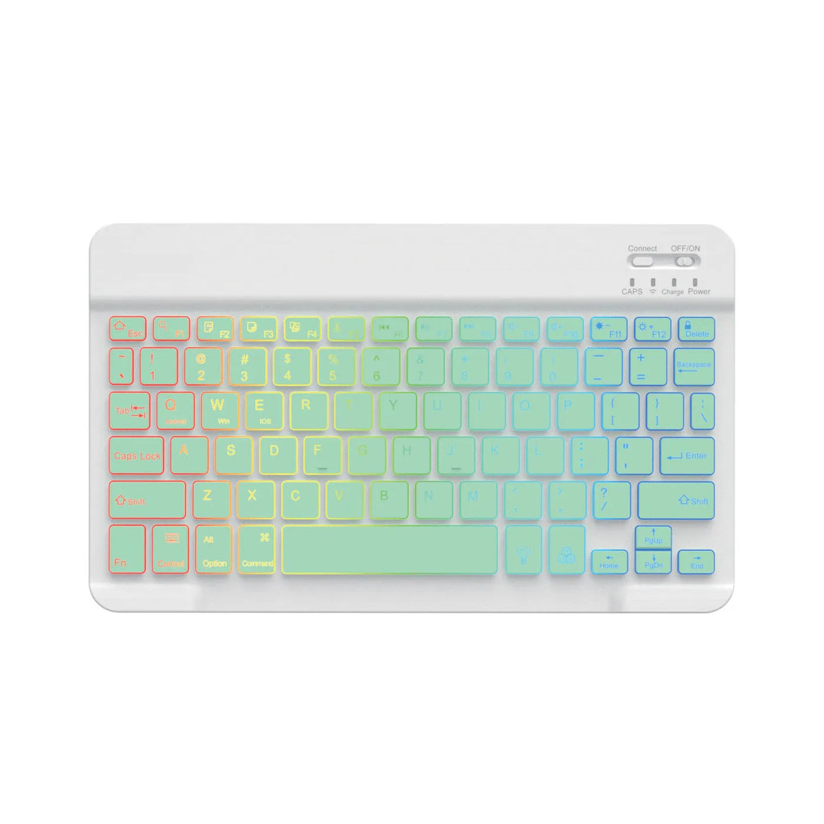 10-inch Bluetooth keyboard with colourful backlighting for tablet devices
