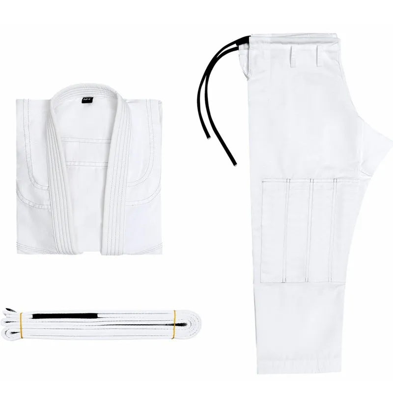 Brazilian Jiu-jitsu training uniform in cotton blend fabric with top and trousers