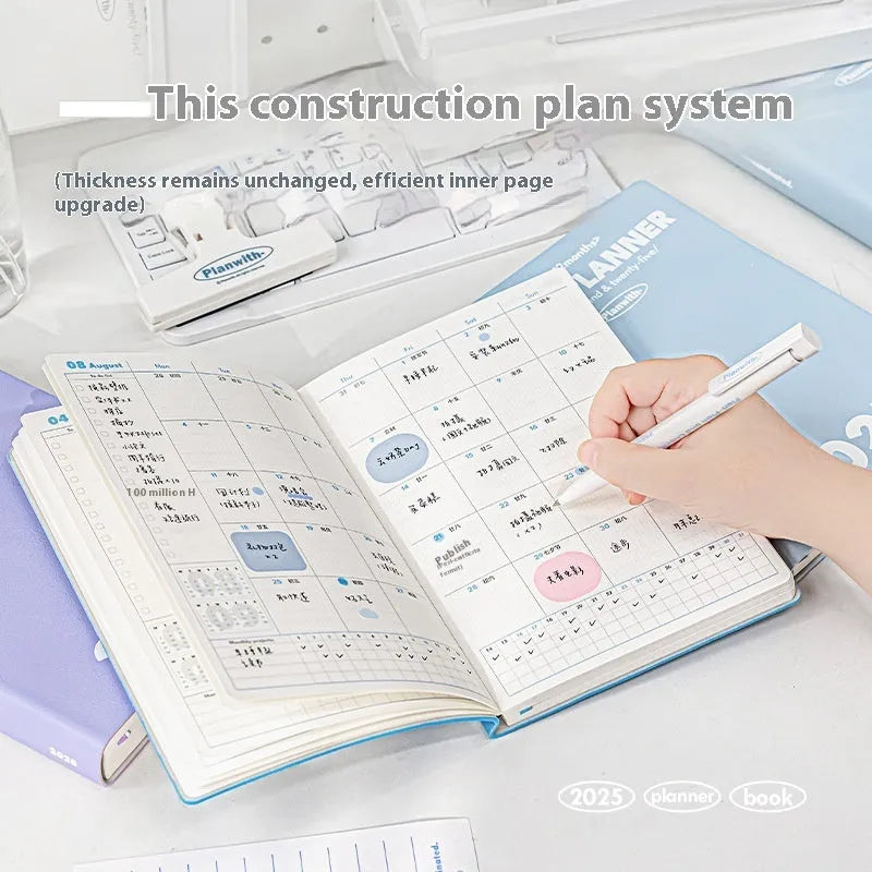 Waterproof notebook for postgraduate exam preparation with 196 pages in mint green PU cover