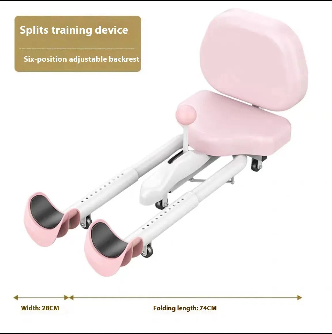 Steel-frame leg stretching device with foam padding in blue colour