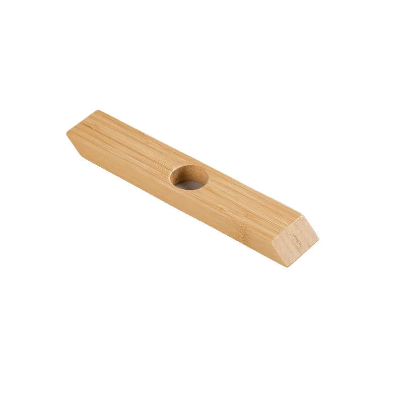 Bamboo wine bottle rack in straight or semicircle style with walnut wood option, simple modern bottle shelf