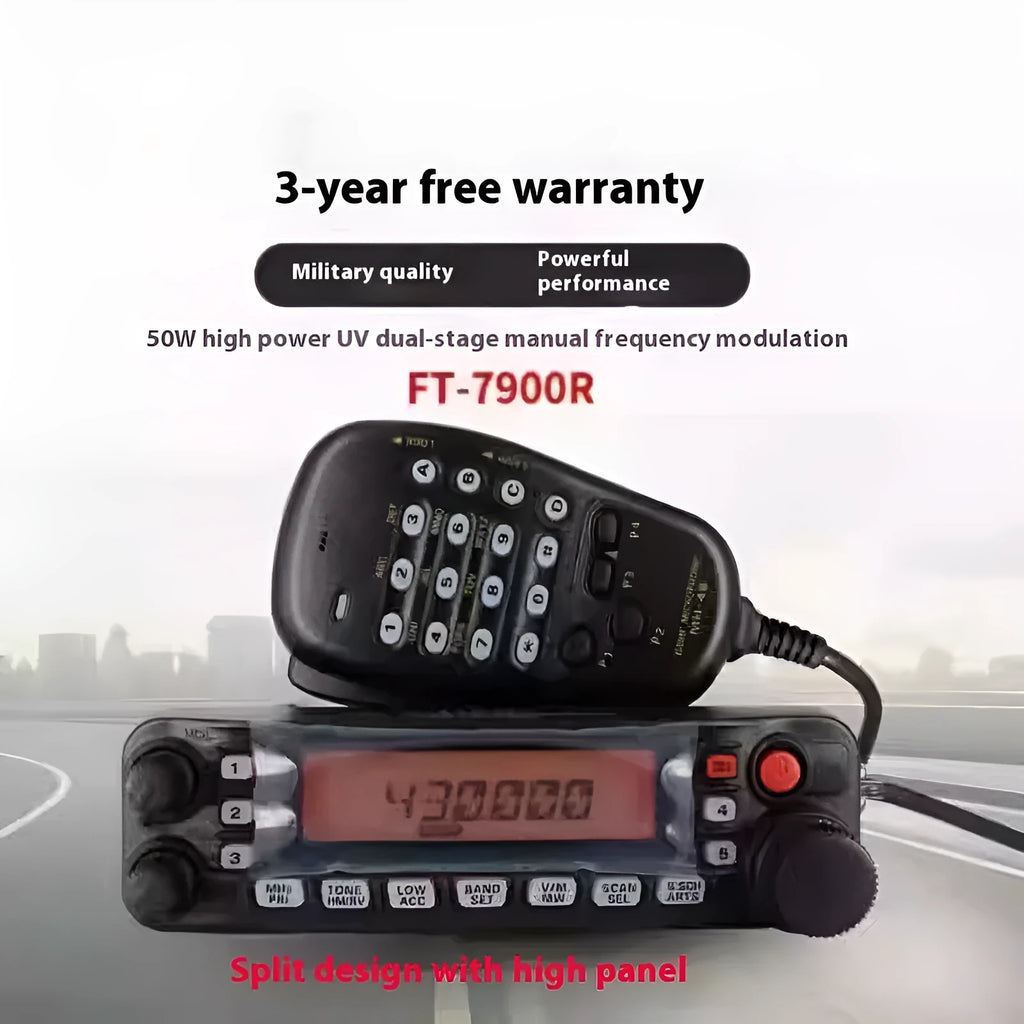 High-power radio car interphone with 507 antenna and multiple clamp options for self-driving tour communication