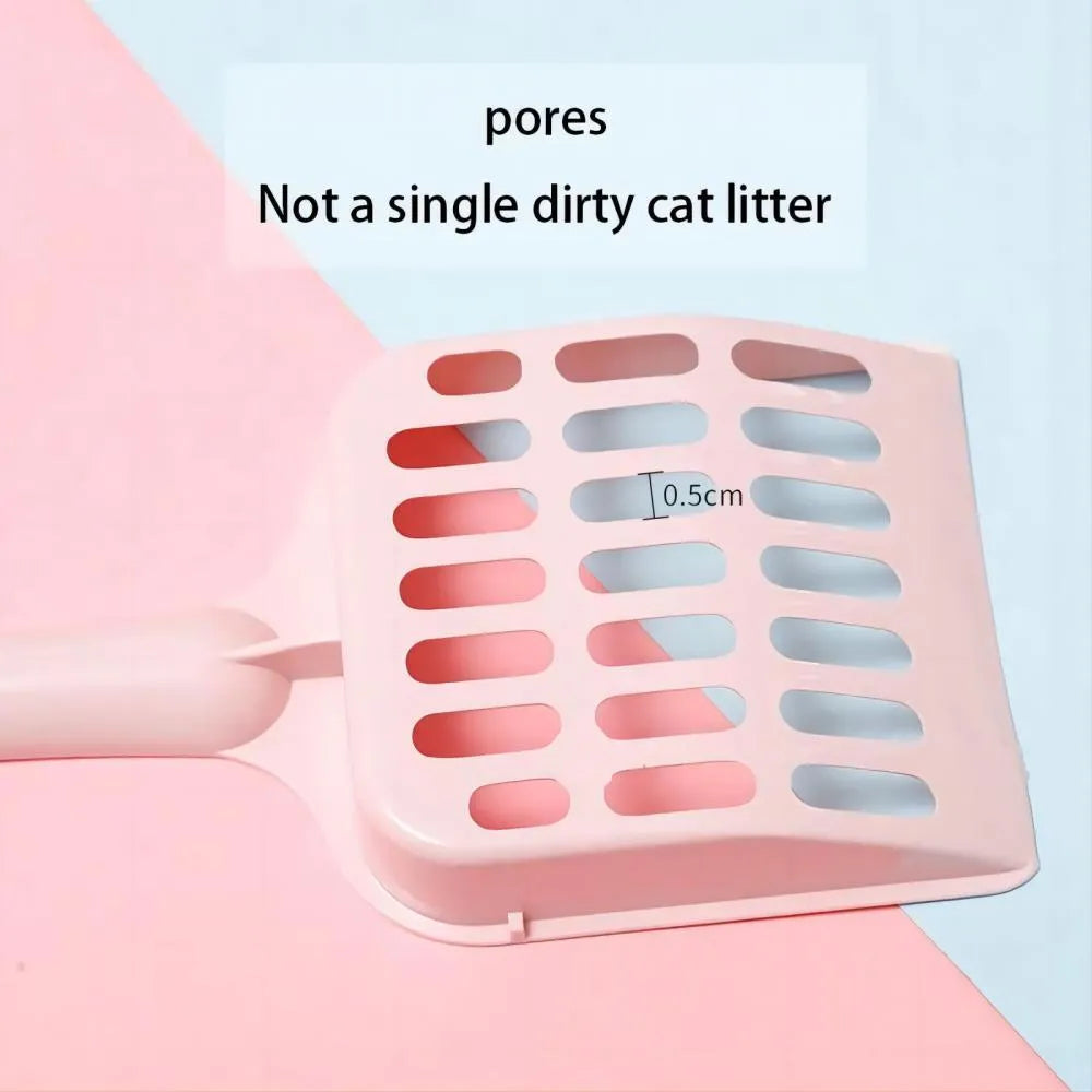 Plastic cat litter scoop tool in blue colour for pet toilet cleaning