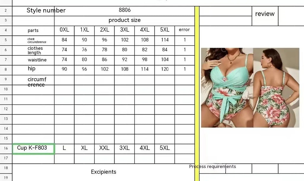 Women's plus size one-piece swimsuit with lace-up chest detail in leopard print.