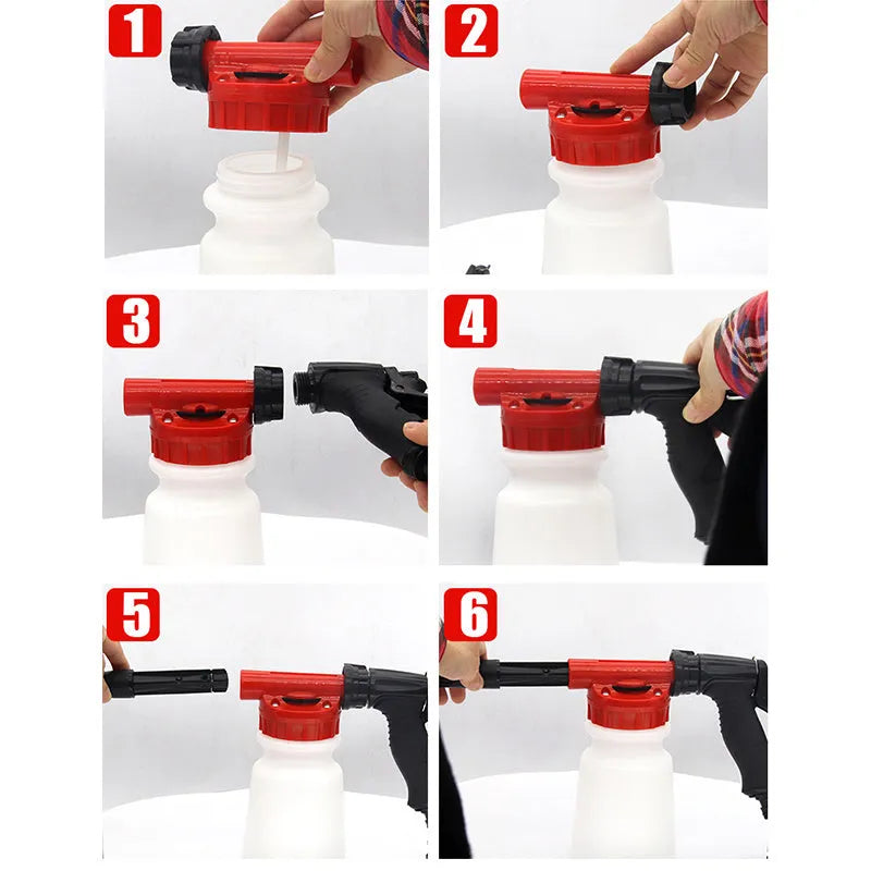 Foam pot high pressure water gun for small garden watering and pesticide spraying