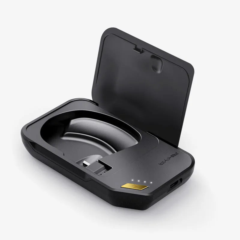 Sweatproof wireless earphones in black gold, black silver, box, and white gold colour options