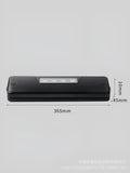 Black automatic vacuum sealer machine for household food preservation with compact design