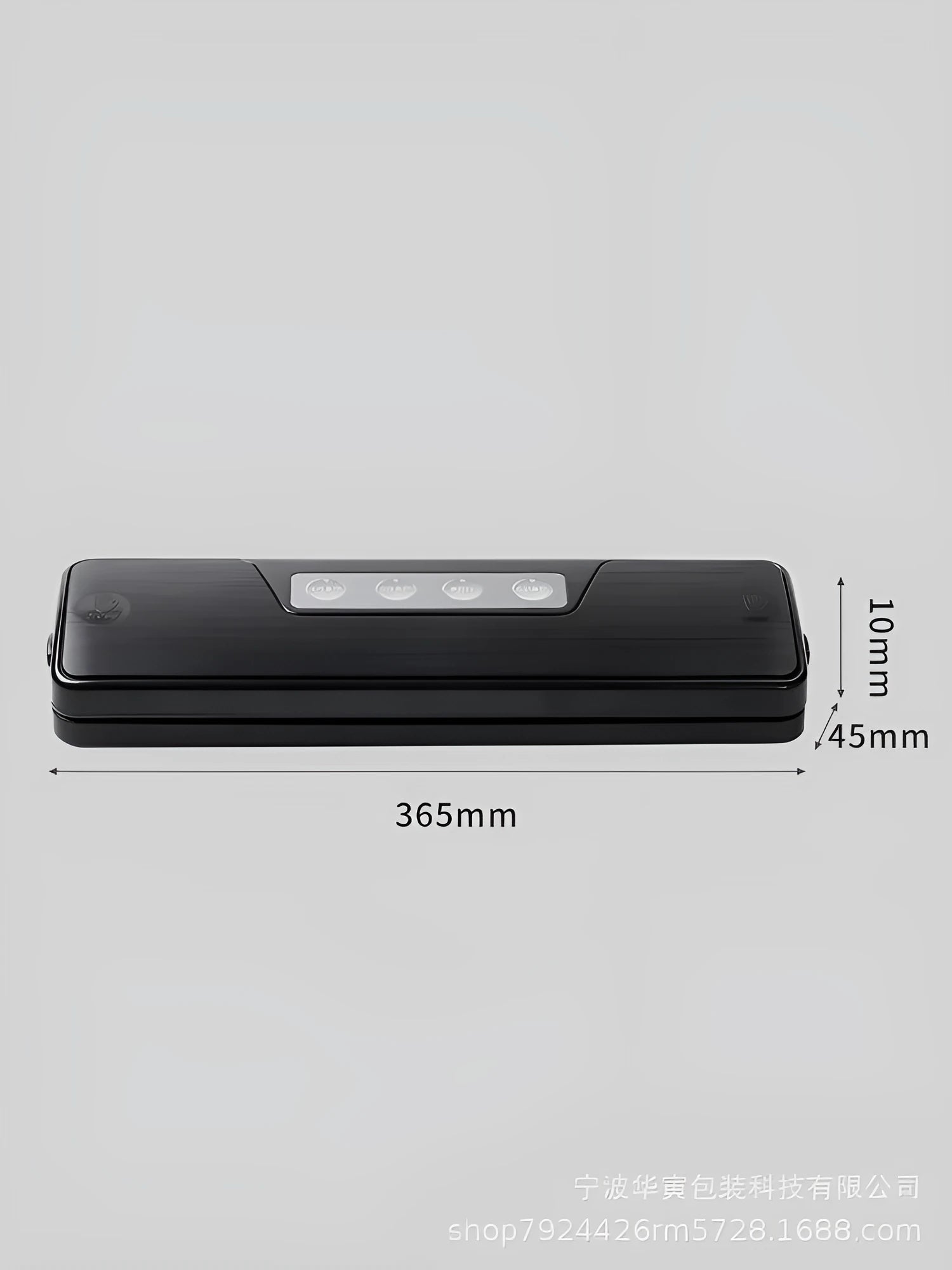 Black automatic vacuum sealer machine for household food preservation with compact design