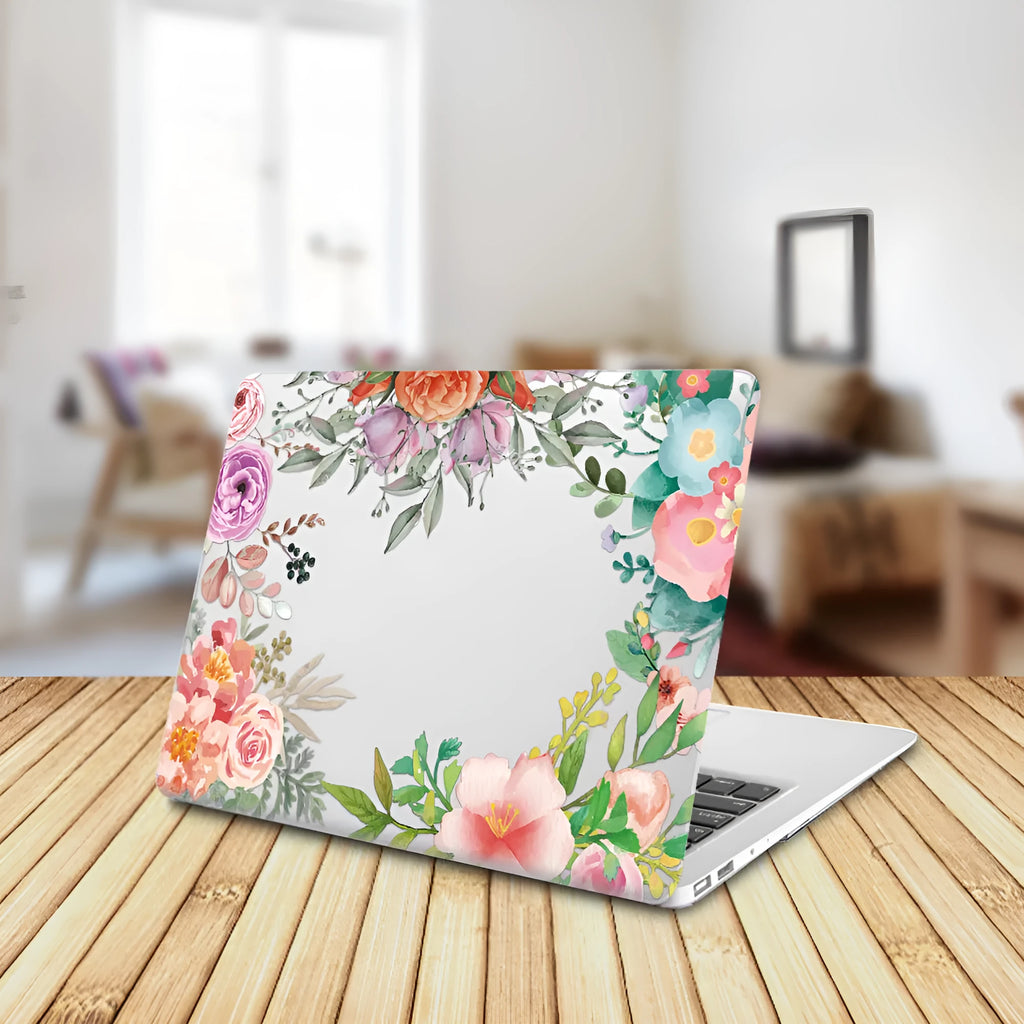 Plastic laptop protective shell with floral pattern design for Apple MacBook 11air and 12retina models