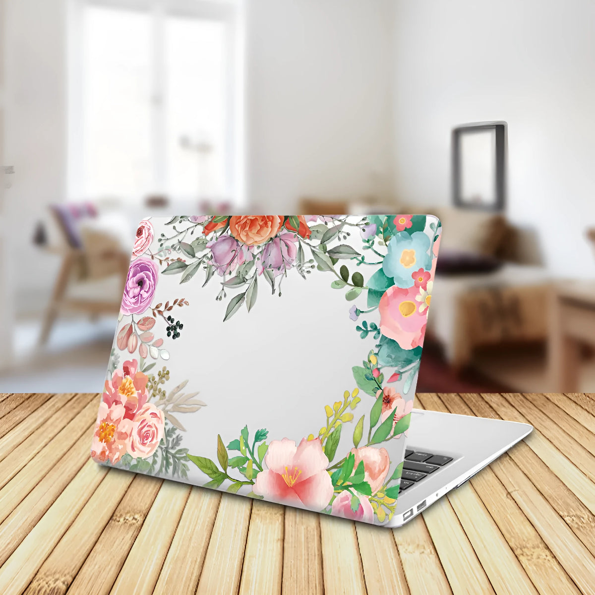 Plastic laptop protective shell with floral pattern design for Apple MacBook 11air and 12retina models