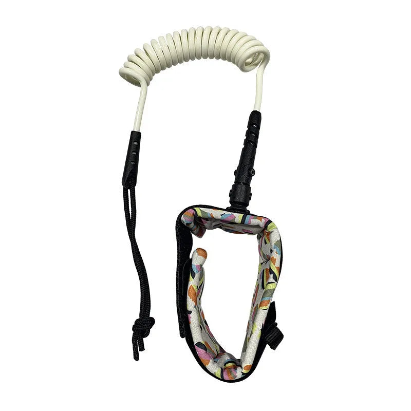 Surfboard hand holding rope made of elastic pulp material with 50kg maximum tension rating.