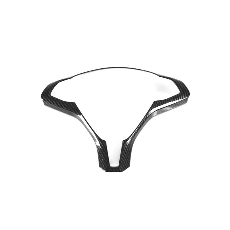 Tesla Model S steering wheel decorative frame with carbon fibre colour trim around buttons and controls
