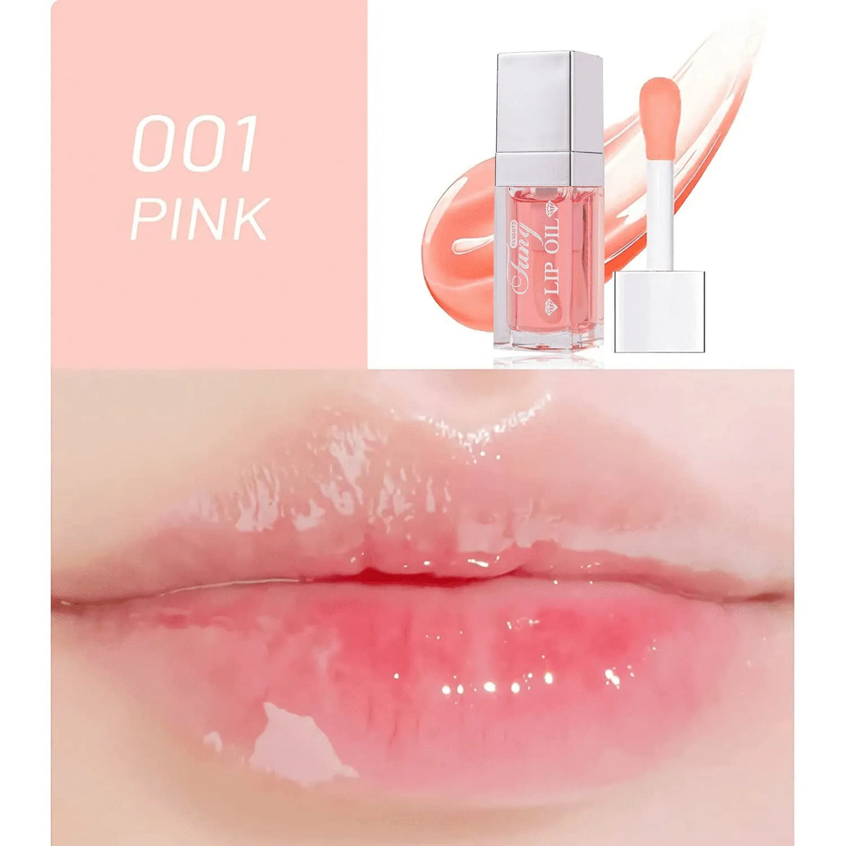 Bright lip gloss mint lipstick in five colour options with moisturising and repairing effects.