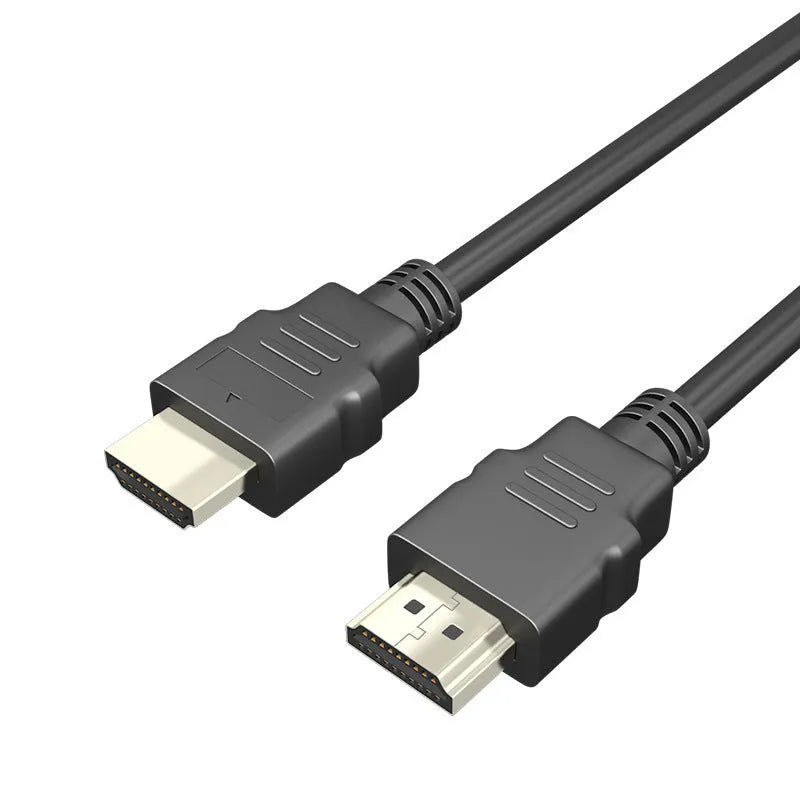 Black HDMI cable with nickel-plated connectors in various lengths for set-top box connections