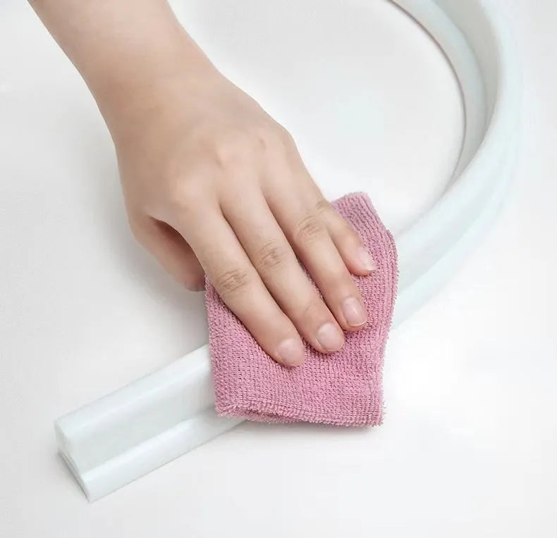 Flexible black TPE bathroom water blocking strip for shower floor waterproofing