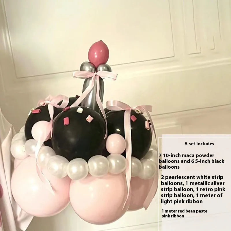 DIY balloon bouquet cake making kit with complete balloon set for party centrepiece decorations