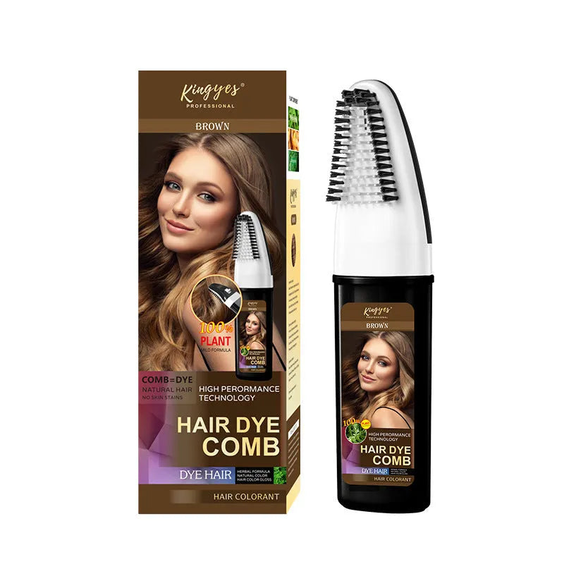 200ML bottle of hair dye cream in brown, wine red, and dark brown colour options.