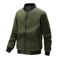 Men's baseball uniform casual jacket with stand-up collar, slim fit, long sleeves, polyester lining, six colours, XS-XXL