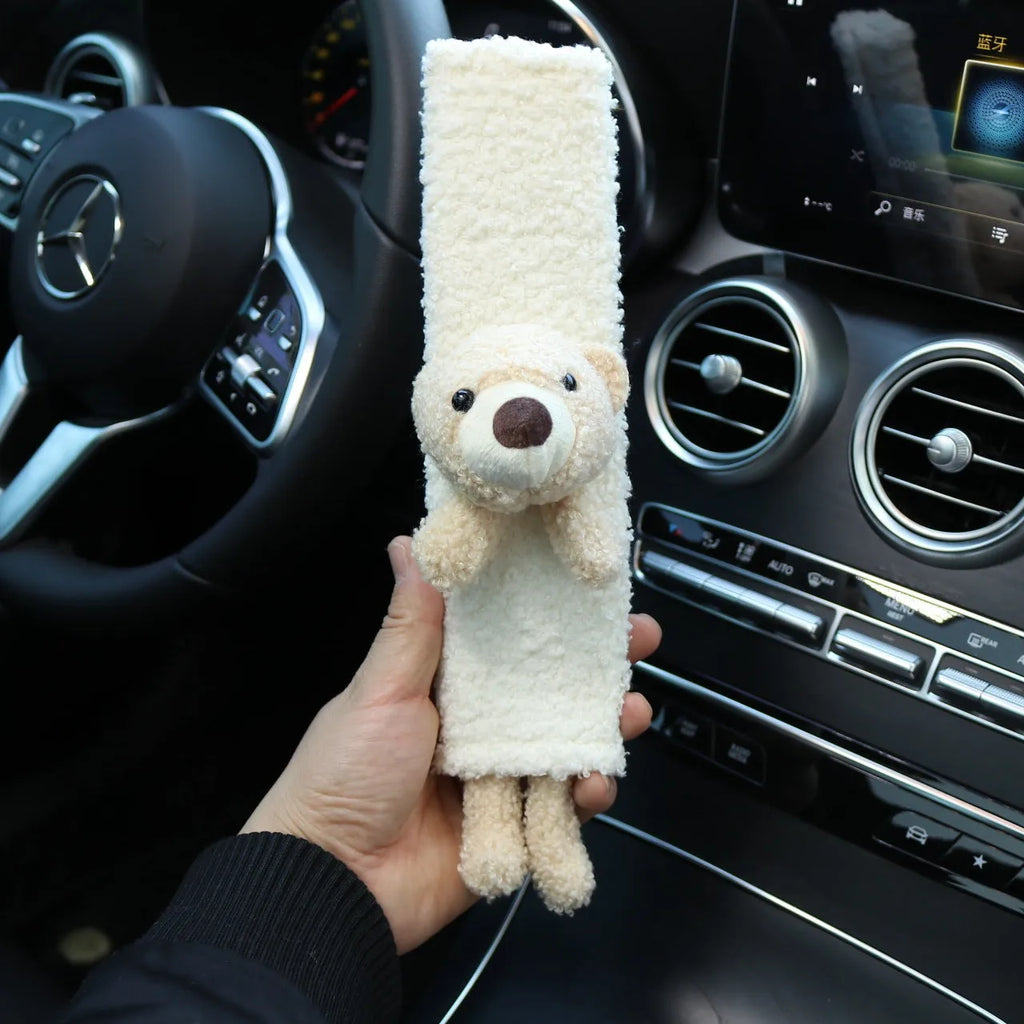 Cartoon animal design lamb wool car seatbelt shoulder protector
