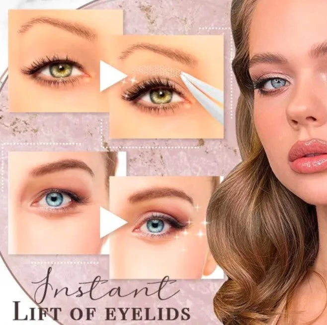 No glue eyelid sticker box with three size options: small, medium, and large