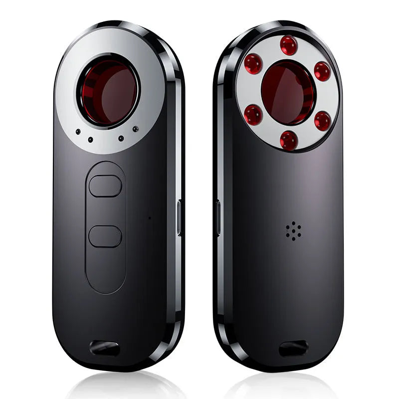 Compact portable infrared security detector with anti-monitoring and anti-positioning functions