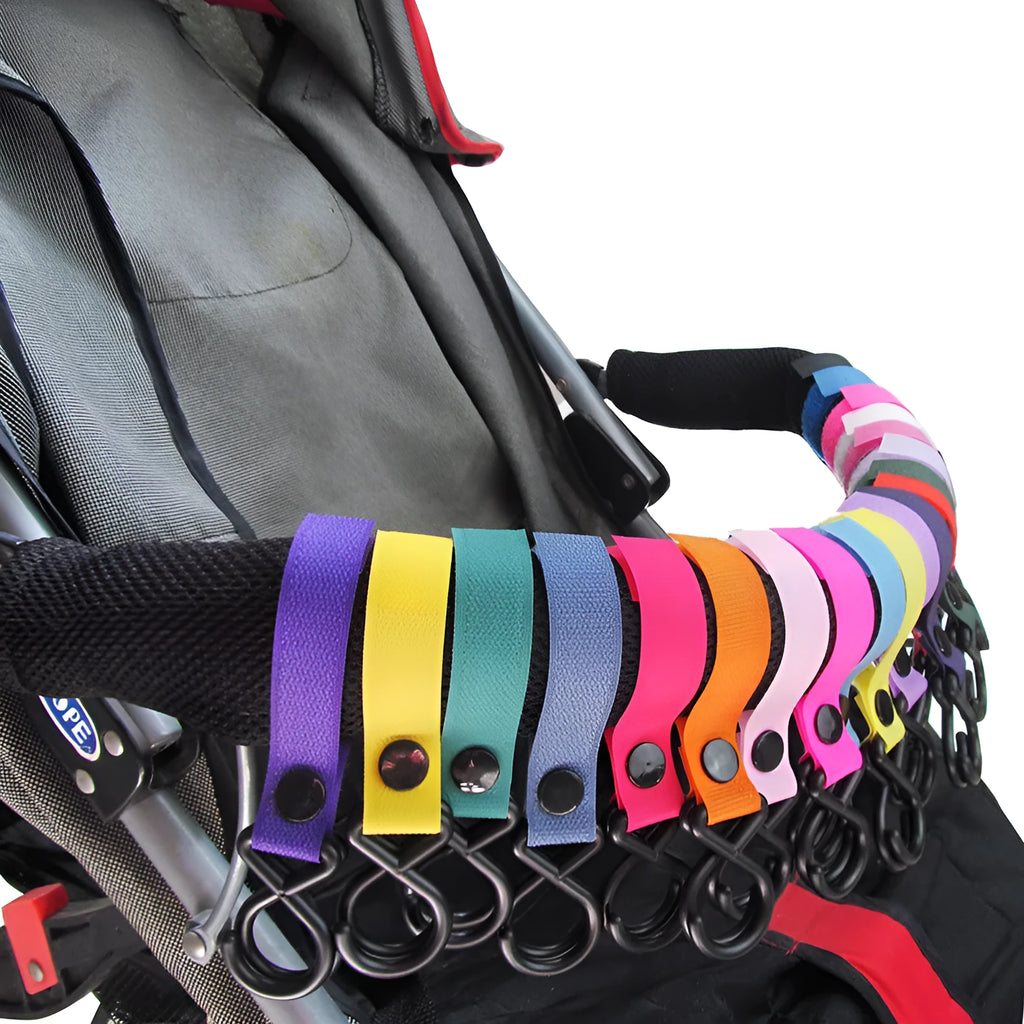 Nylon luggage Velcro hook in multiple colour options showing strap and metal hook