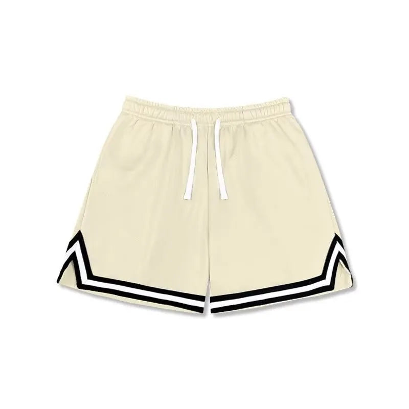 Men's polyester summer shorts in loose fit style available in multiple colours for sports and casual wear
