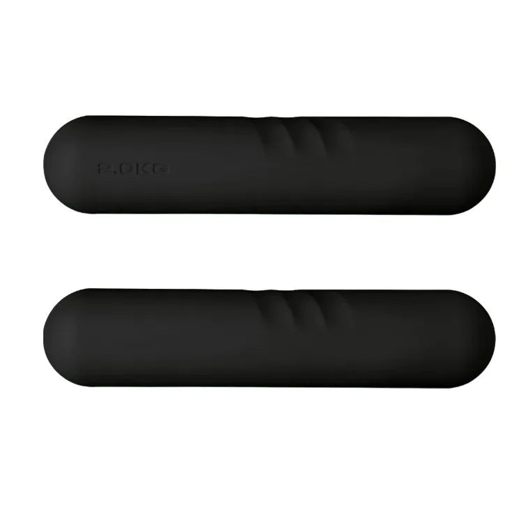 A hand-drawn silicone-edged dumbbell stick in one of six colours, shown as a single piece of fitness equipment.