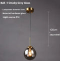 Modern round glass ball chandelier with Nordic style design for ceiling installation