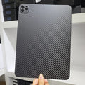 Genuine carbon fibre flat hard protective case for iPad Pro 11 inch in a textured finish.