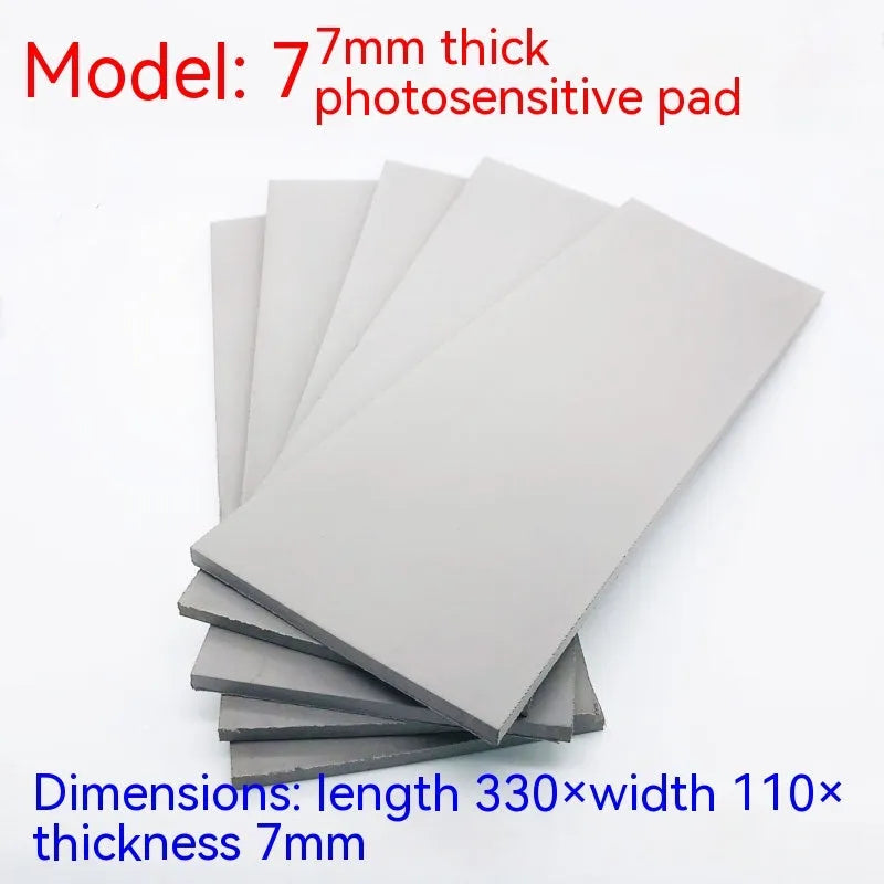 Black and grey plastic photosensitive seal mat for pottery and calligraphy with dimensions 330x110mm